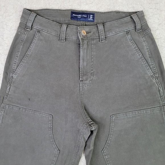 Abercrombie & Fitch Pants Mens Size 28x28 Moss Baggy Double Knee Canvas Workwear - Picture 2 of 13